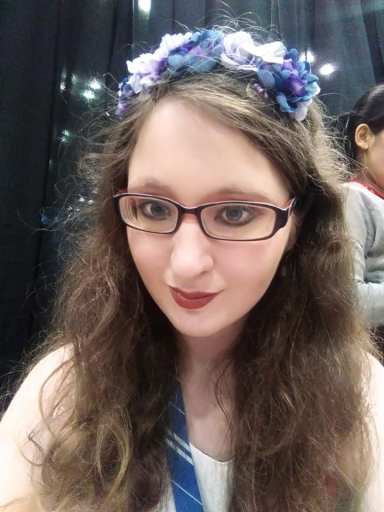 Flower crown selfie